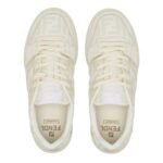 FENDI MATCH CANVAS LOW-TOPS SUEDE