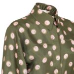 FENDI SHIRT GREEN PRINTED SILK SHIRT