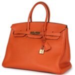 PRE-OWNED HERMÈS BIRKIN 35 ORANGE TOGO GOLD HARDWARE