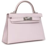 HERMÈS KELLY SELLIER 20 MAUVE PALE EPSOM PALLADIUM HARDWARE
