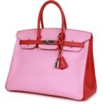 PRE-OWNED HERMÈS SPECIAL ORDER (HSS) BIRKIN 35 BUBBLEGUM AND BOUGAINVILLEA EPSOM PALLADIUM HARDWARE