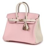 HERMÈS SPECIAL ORDER (HSS) BIRKIN 25 ROSE SAKURA AND NATA SWIFT PERMABRASS HARDWARE