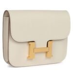 HERMÈS CONSTANCE SLIM WALLET CRAIE EPSOM GOLD HARDWARE