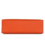 PRE-OWNED HERMÈS KELLY POCHETTE FEU EPSOM PALLADIUM HARDWARE