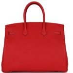 PRE-OWNED HERMÈS BIRKIN 35 ROUGE TOMATE TOGO GOLD HARDWARE