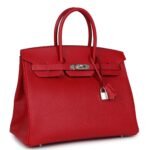 HERMÈS BIRKIN 35 ROUGE CASAQUE EPSOM PALLADIUM HARDWARE