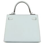 PRE-OWNED HERMÈS KELLY SELLIER 25 BLEU BRUME EPSOM PALLADIUM HARDWARE