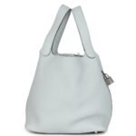 HERMÈS PICOTIN LOCK 22 BLEU PALE CLEMENCE PALLADIUM HARDWARE