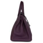 PRE-OWNED HERMÈS BIRKIN 35 CASSIS TOGO PALLADIUM HARDWARE