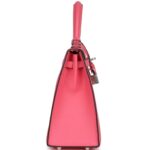 HERMÈS KELLY SELLIER 25 ROSE AZALEE EPSOM PALLADIUM HARDWARE