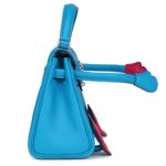 HERMÈS QUELLE IDOLLE KELLY DOLL BLEU FRIDA AND ROSE EXTREME SWIFT PALLADIUM HARDWARE