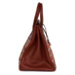 PRE-OWNED HERMÈS BIRKIN 35 VIBRATO ROUGE H BOXCALF PALLADIUM HARDWARE