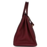 PRE-OWNED HERMÈS BIRKIN 40 ROUGE H FJORD GOLD HARDWARE