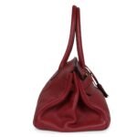 PRE-OWNED HERMÈS SHOULDER BIRKIN 42 JPG ROUGE H CLEMENCE GOLD HARDWARE