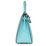 HERMÈS KELLY SELLIER 28 BLEU ATOLL EPSOM PALLADIUM HARDWARE