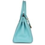 PRE-OWNED HERMÈS BIRKIN 30 BLEU ATOLL EPSOM GOLD HARDWARE