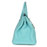 PRE-OWNED HERMÈS BIRKIN 35 BLEU ATOLL TOGO GOLD HARDWARE