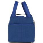HERMÈS PICOTIN CARGO 18 BLEU ROYAL SWIFT AND TOILE CANVAS PALLADIUM HARDWARE