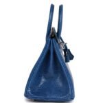 HERMÈS BIRKIN 25 BLEU SAPHIR LIZARD PALLADIUM HARDWARE