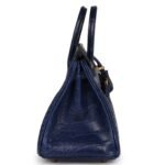 HERMÈS BIRKIN 25 BLEU SAPHIR MATTE ALLIGATOR GOLD HARDWARE