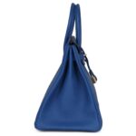 PRE-OWNED HERMÈS BIRKIN 35 BLEU ROYAL TOGO GOLD HARDWARE