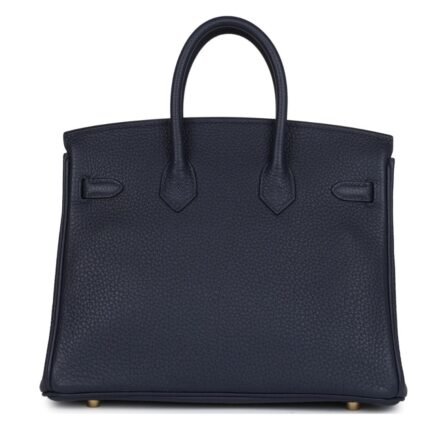 HERMÈS BIRKIN 25 BLEU NUIT TOGO GOLD HARDWARE