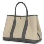 HERMÈS GARDEN PARTY 30 GRIS MEYER NEGONDA AND BETON MILITARY CANVAS PALLADIUM HARDWARE