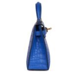 HERMÈS KELLY SELLIER 20 BLEU ROYAL MATTE ALLIGATOR GOLD HARDWARE