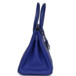 PRE-OWNED HERMÈS BIRKIN 30 BLEU ELECTRIC CANDY EPSOM PALLADIUM HARDWARE