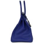 PRE-OWNED HERMÈS BIRKIN 35 BLEU ELECTRIC EPSOM PALLADIUM HARDWARE