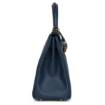 HERMÈS KELLY RETOURNE 28 DEEP BLEU EVERCOLOR GOLD HARDWARE