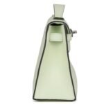 HERMÈS KELLY POCHETTE VERT FIZZ SWIFT PALLADIUM HARDWARE