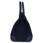 HERMÈS BIRKIN 35 BLEU NUIT FEUTRE WOOL AND BLEU DE MALTE SWIFT PALLADIUM HARDWARE