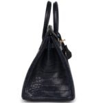 HERMÈS BIRKIN 25 BLEU INDIGO MATTE ALLIGATOR GOLD HARDWARE