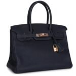 HERMÈS BIRKIN 30 BLEU NUIT TOGO ROSE GOLD HARDWARE