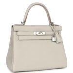 HERMÈS KELLY RETOURNE 28 BETON TOGO PALLADIUM HARDWARE