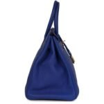 PRE-OWNED HERMÈS BIRKIN 35 BLEU ELECTRIC TOGO GOLD HARDWARE