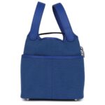 HERMÈS PICOTIN CARGO 18 BLEU ROYAL SWIFT AND TOILE CANVAS PALLADIUM HARDWARE