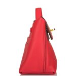 HERMÈS MINI 24/24 BAG ROUGE DE COEUR EVERCOLOR AND SWIFT GOLD HARDWARE