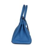 PRE-OWNED HERMÈS BIRKIN 30 MYKONOS CLEMENCE GOLD HARDWARE