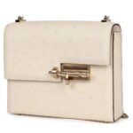 HERMÈS MINI VERROU CHAINE BAG NATA OSTRICH PERMABRASS HARDWARE