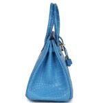 HERMÈS BIRKIN 30 BLEU MYKONOS MATTE ALLIGATOR GOLD HARDWARE