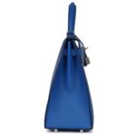 HERMÈS KELLY SELLIER 32 BLEU FRANCE EPSOM PALLADIUM HARDWARE