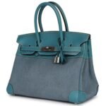 VINTAGE HERMÈS BIRKIN 30 DENIM AND BLUE JEAN GULLIVER PALLADIUM HARDWARE