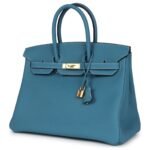 HERMÈS BIRKIN 35 BLUE JEAN TOGO GOLD HARDWARE