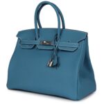 HERMÈS BIRKIN 35 BLUE JEAN TOGO PALLADIUM HARDWARE