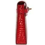 HERMÈS KELLY ELAN BRAISE SHINY POROSUS CROCODILE GOLD HARDWARE