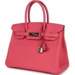 PRE-OWNED HERMÈS BIRKIN 30 ROSE AZALEE EPSOM PALLADIUM HARDWARE