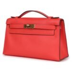 HERMÈS KELLY POCHETTE ROSE JAIPUR EPSOM GOLD HARDWARE