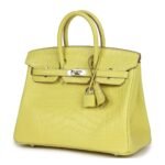 HERMÈS BIRKIN 25 LIME MATTE ALLIGATOR PALLADIUM HARDWARE